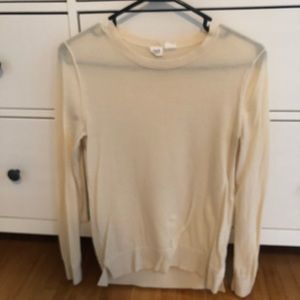 Light weight merino wool off white sweater